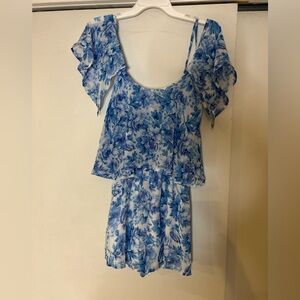 Show Me Your MuMu Blue Floral Romper